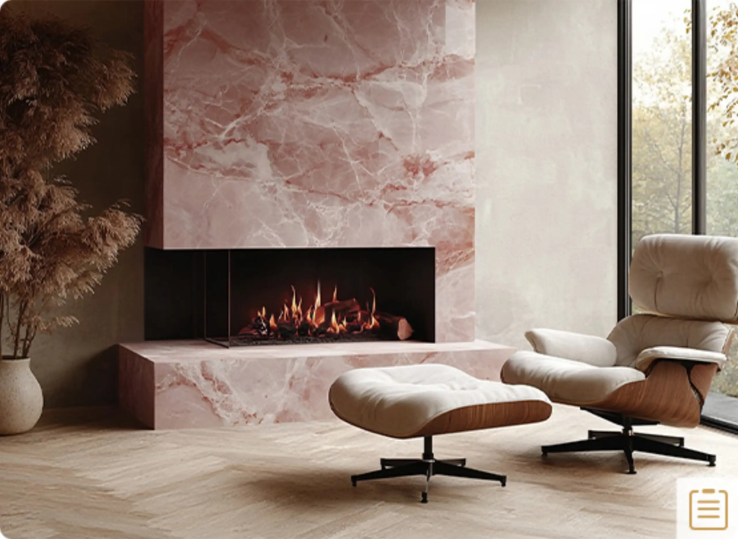 Pink Marble Fireplace20