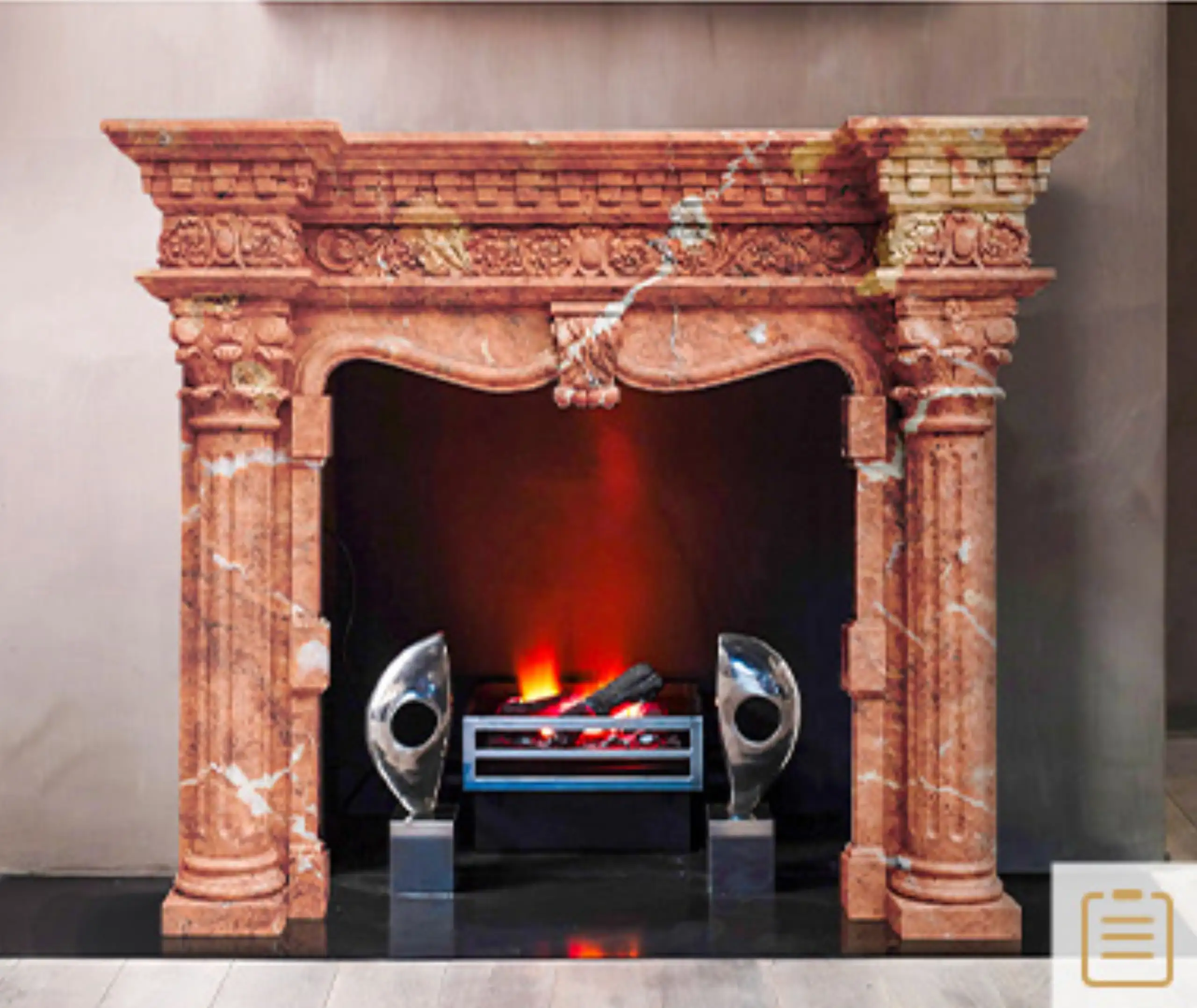 Red Marble Fireplace22