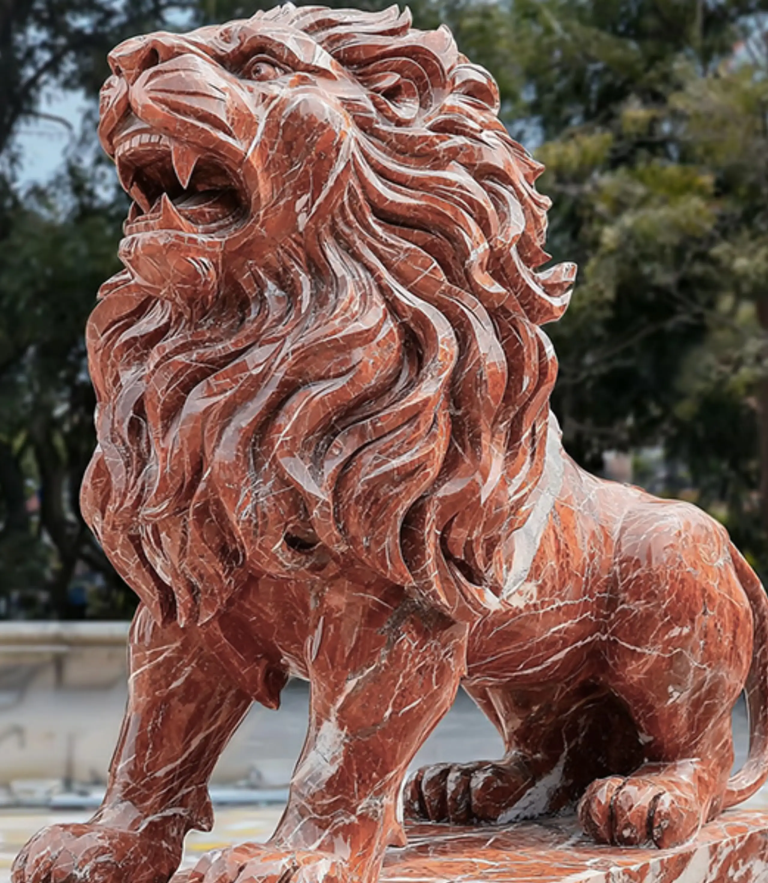 Red Marble Statue1