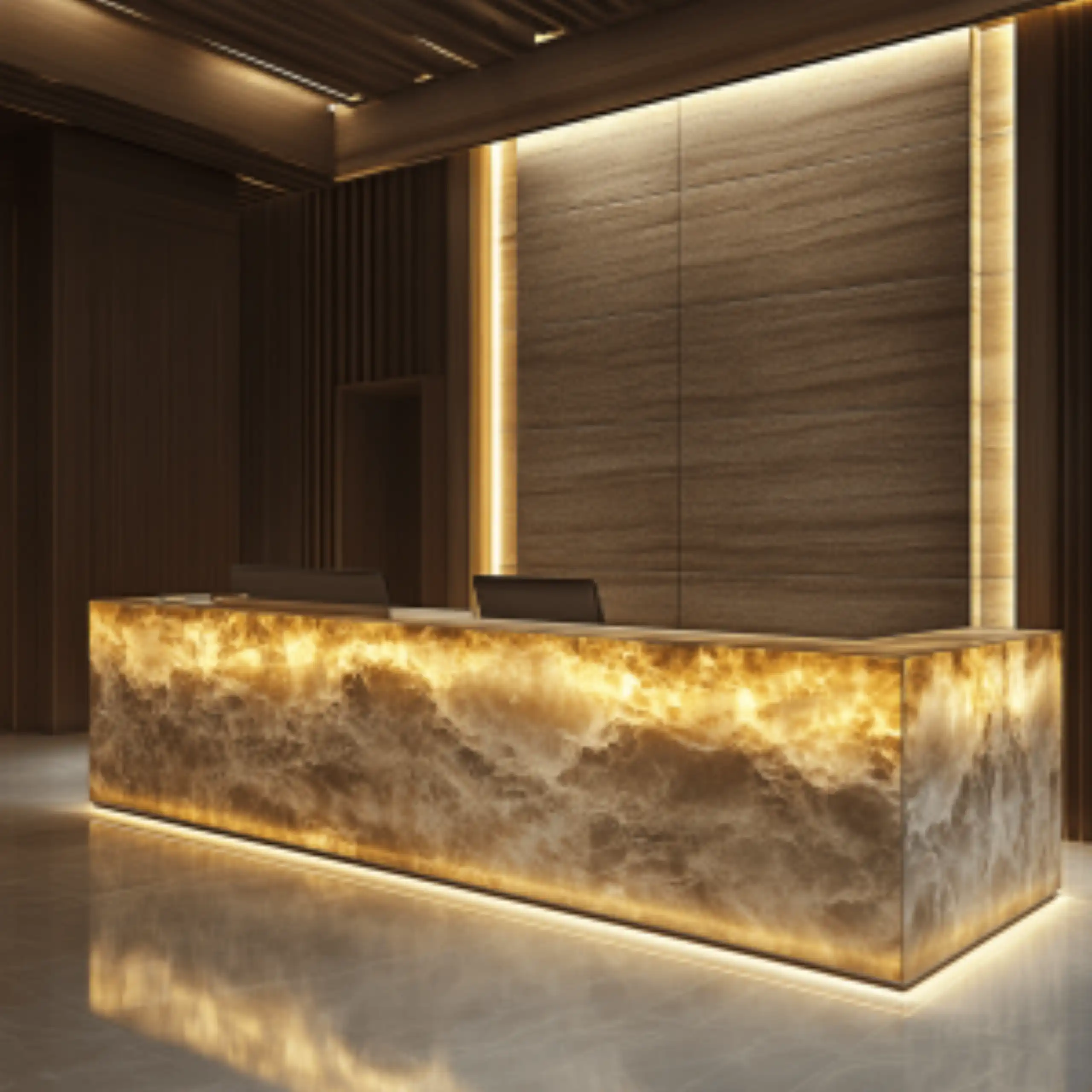 Stone Reception Desk of luxury hotel Stone Reception Desk of luxury hotel