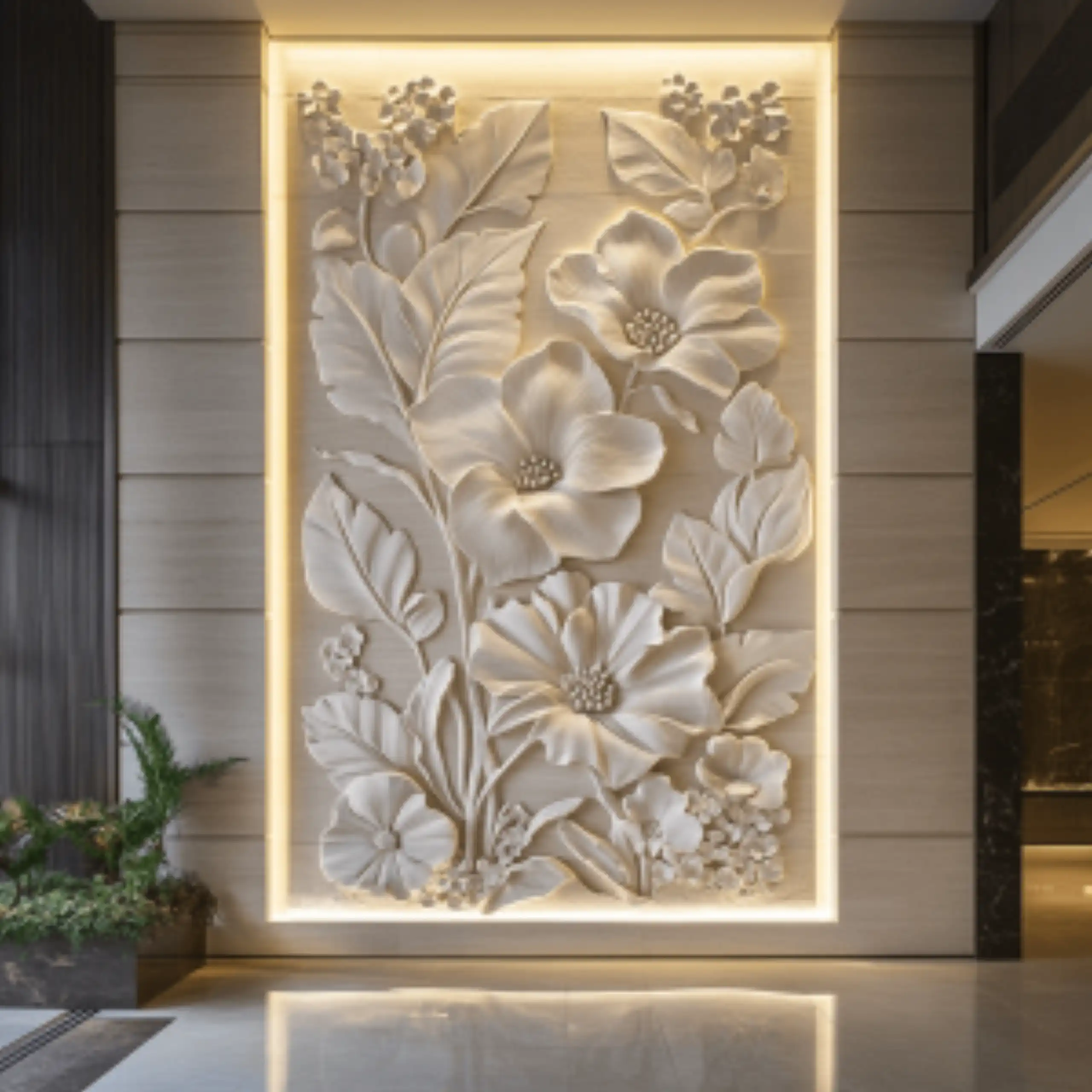 Stone floral relief Stone floral relief