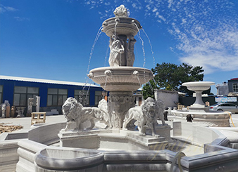 Marble Stone Lion Fountain12
