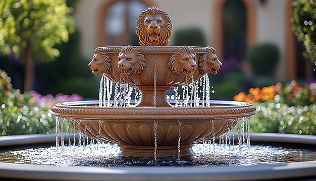Marble Stone Lion Fountain3